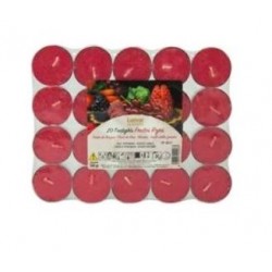 BOUGIE CHAUFFE PLAT PARFUM FRUITS ROUGE 20 PCS