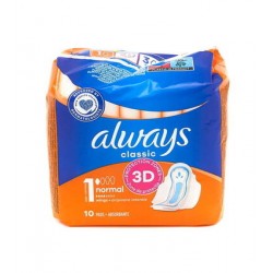 ALWAYS SERVIETTE HYGIENIQUE CLASSIC 10 PADS