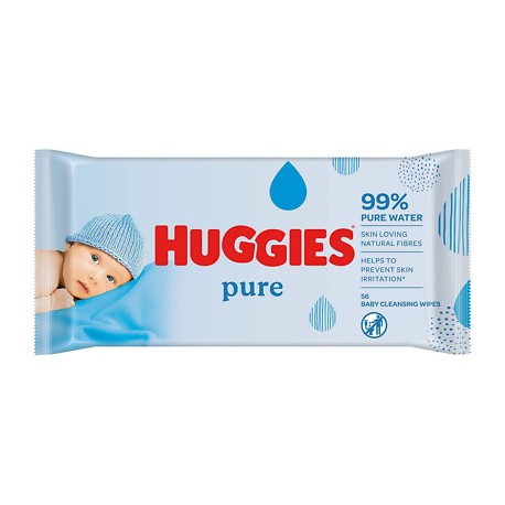 LINGETTES BEBE 56PCS HUGGIES ALOE VERA