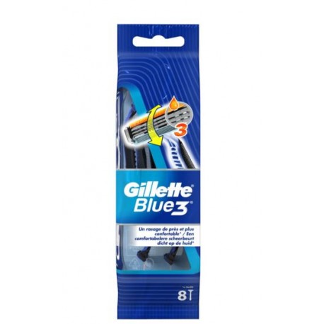 GILLETTE RASOIR BLUE 3 LAMES 8PCS